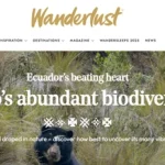 Wanderlust destaca a Quito como centro de biodiversidad en Ecuador