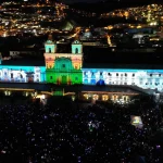 La capital de Ecuador se ilumina con el Festival de Mapping